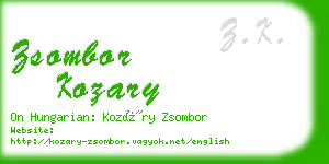 zsombor kozary business card